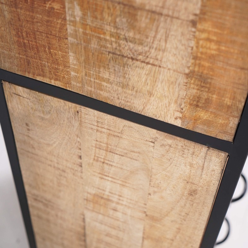 Industriële boekenkast van massief hout 60 x 185 cm – Walter