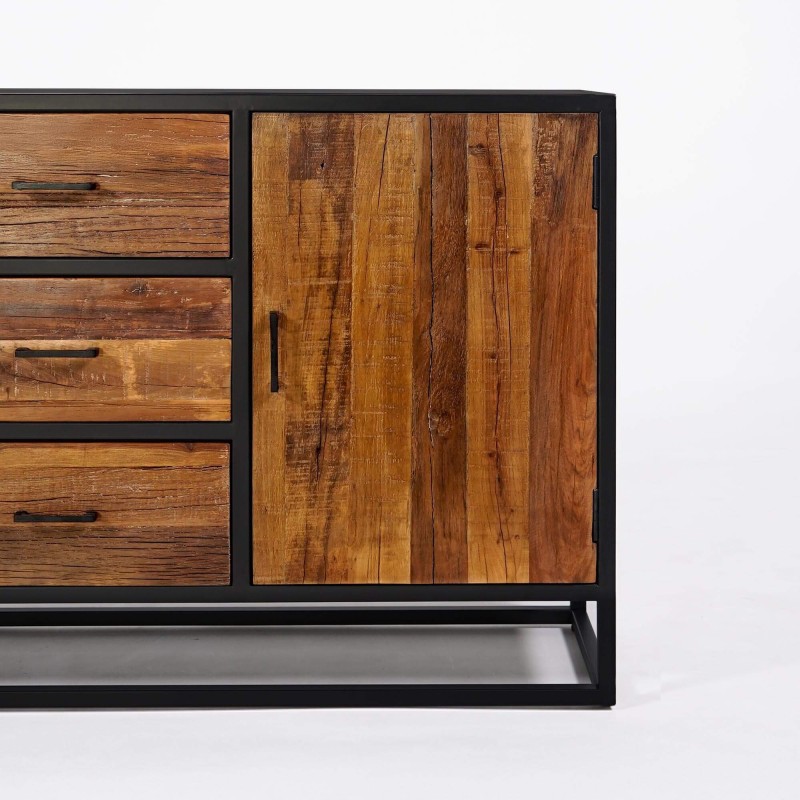 Dressoir 160 cm in gerecycleerd hout – Recycled