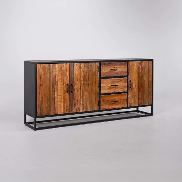 Dressoir 200 cm in gerecycleerd hout – Recycled