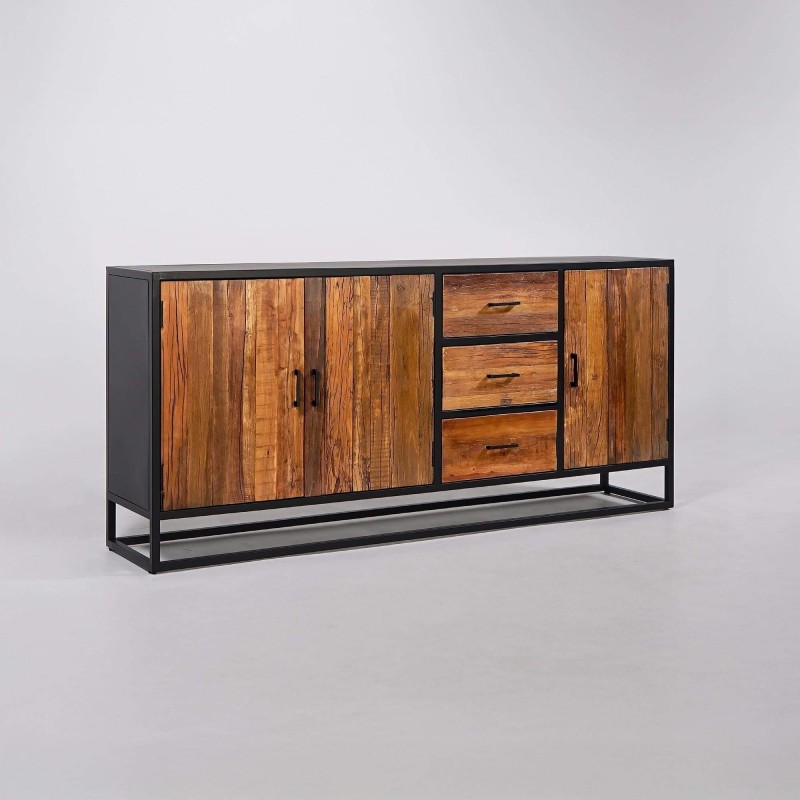 Dressoir 200 cm in gerecycleerd hout – Recycled