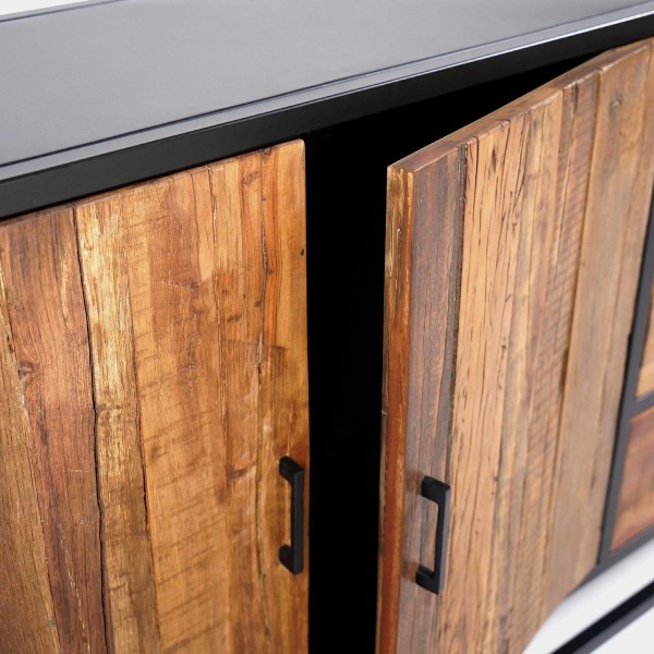 Dressoir 200 cm in gerecycleerd hout – Recycled