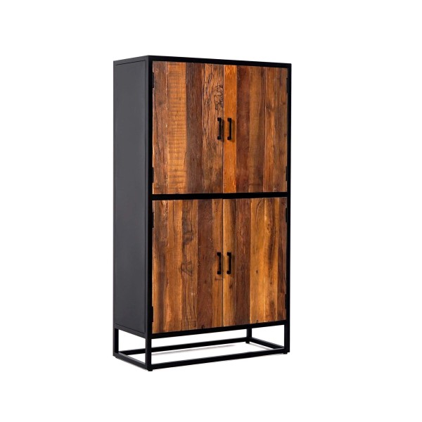 Hoog dressoir 90 cm in gerecycleerd hout – Recycled