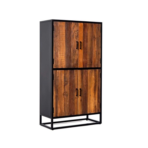 Hoog dressoir 90 cm in gerecycleerd hout – Recycled