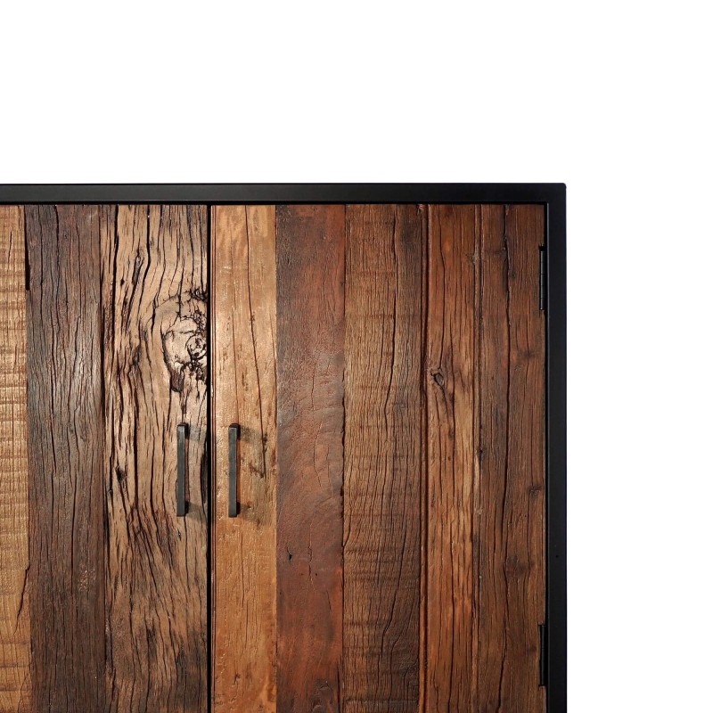 Hoog dressoir 90 cm in gerecycleerd hout – Recycled