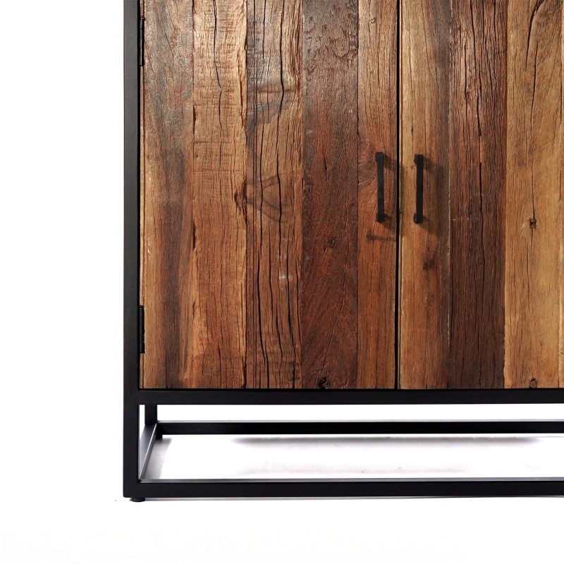 Hoog dressoir 90 cm in gerecycleerd hout – Recycled