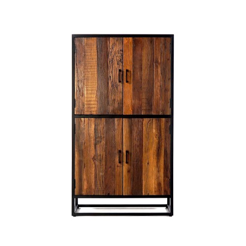 Hoog dressoir 90 cm in gerecycleerd hout – Recycled