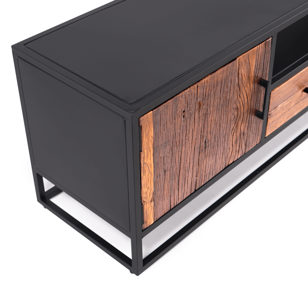 Tv-meubel 200 cm in gerecycleerd hout – Recycled