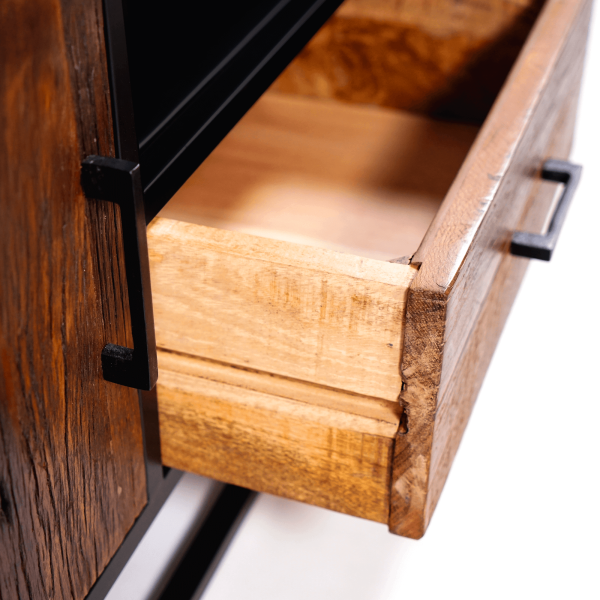 Tv-meubel 200 cm in gerecycleerd hout – Recycled