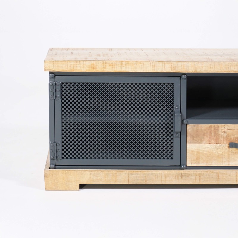 TV-meubel van massief hout en metaal 150 cm - Cambridge