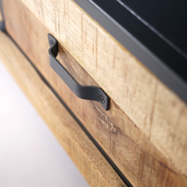 TV-meubel van massief hout en metaal 150 cm - Cambridge