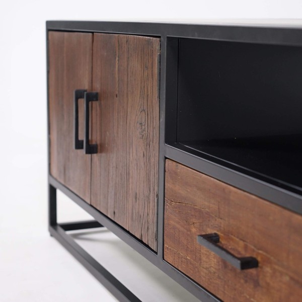 Tv-meubel 160 cm in gerecycleerd hout – Recycled