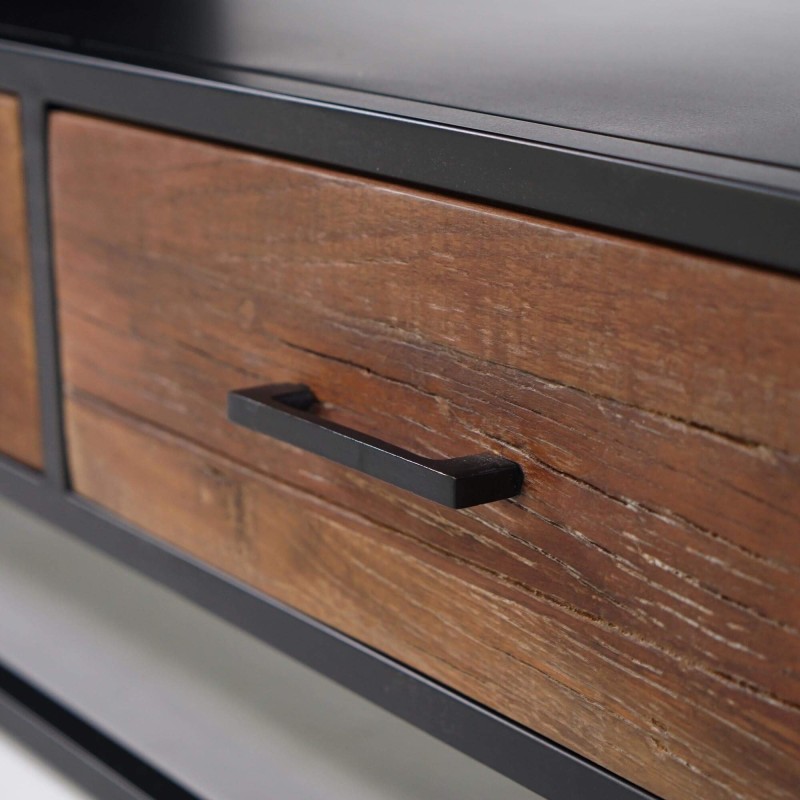 Tv-meubel 160 cm in gerecycleerd hout – Recycled