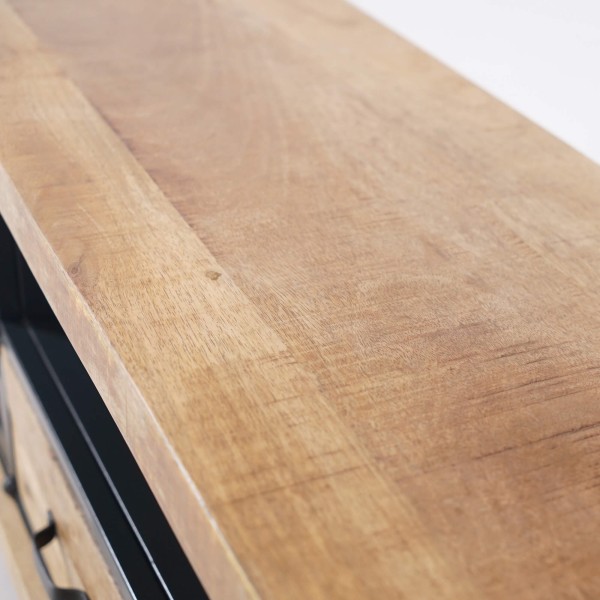 TV-meubel van massief hout en metaal 200 cm - Cambridge