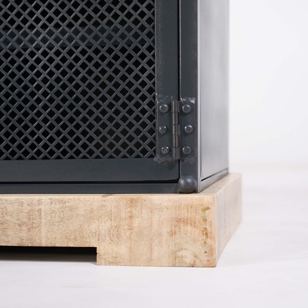 TV-meubel van massief hout en metaal 200 cm - Cambridge