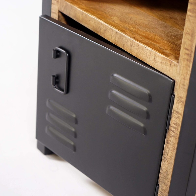 Nachtkastje van hout en metaal - Kansas