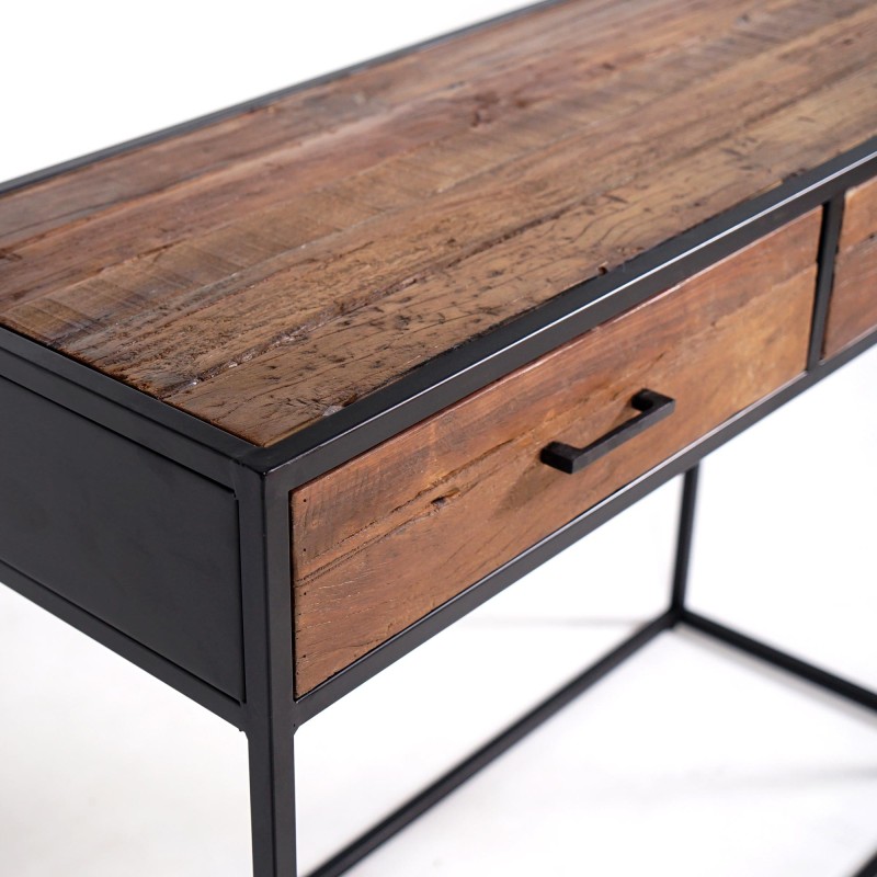 Industriële console van gerecycled hout - Recycled