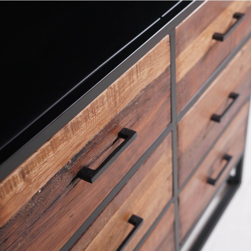 Industriële kast van gerecycleerd hout - Recycled