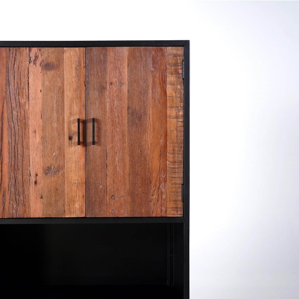 Industriële kast van gerecycleerd hout - Recycled