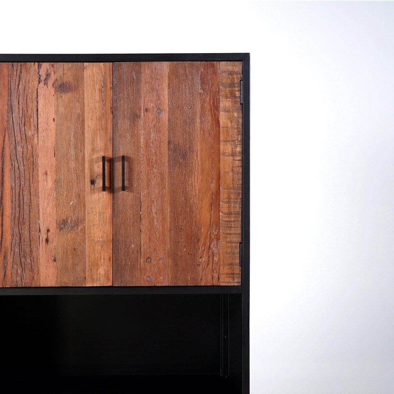 Industriële kast van gerecycleerd hout - Recycled