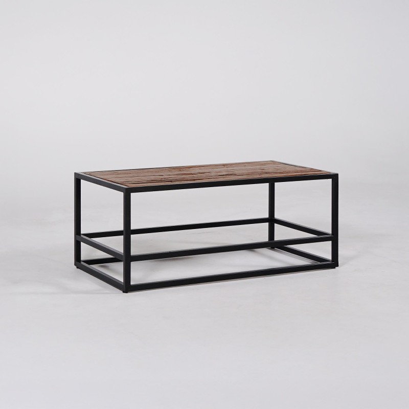 Salontafel van hout en metaal Recycled