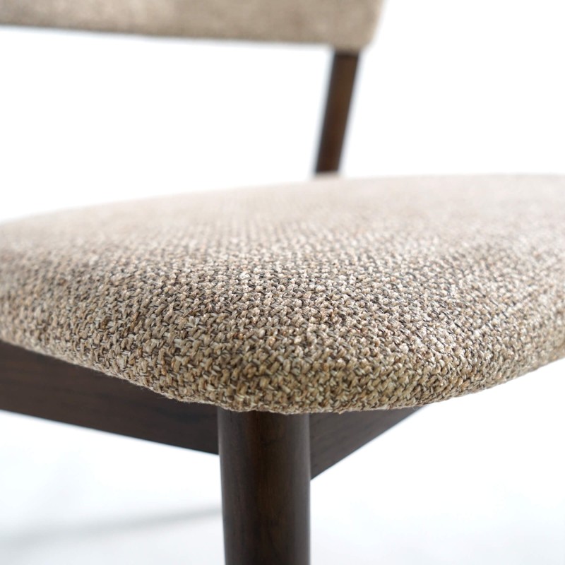 Eetkamerstoel in espressokleurige stof – Revere