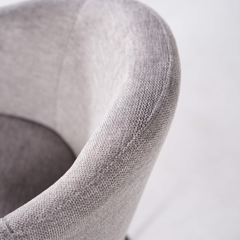 Eetkamerstoel in lichtgrijze stof - Easton