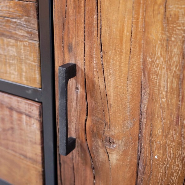 Groot industrieel dressoir van gerecycleerd hout - Recycled