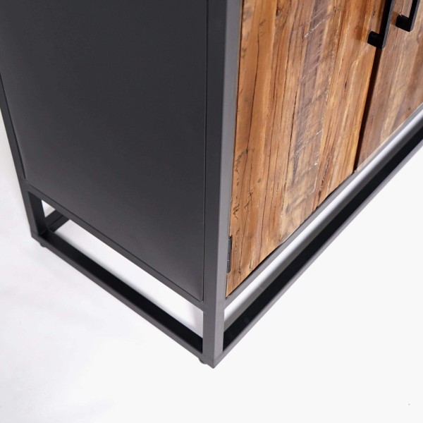 Groot industrieel dressoir van gerecycleerd hout - Recycled