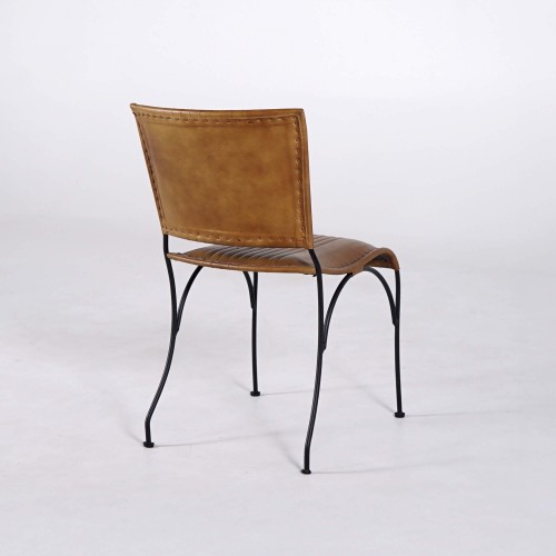 Vintage stoel in bruin leder – Cosy