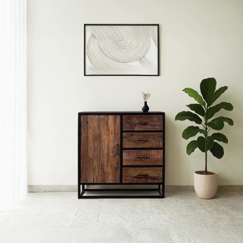Industrieel dressoir van gerecycleerd hout - Recycled