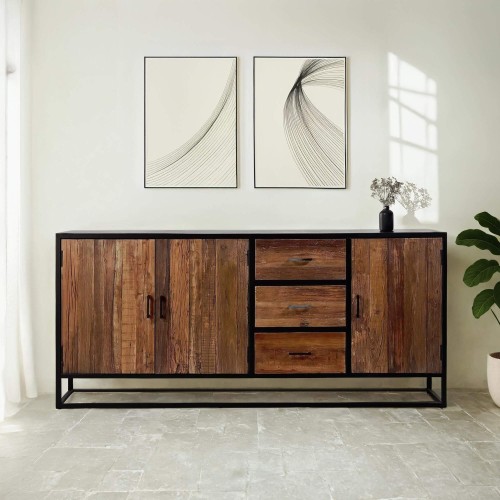 Dressoir 200 cm in gerecycleerd hout – Recycled