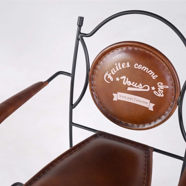 Industriële stoel "Faites comme chez vous" 