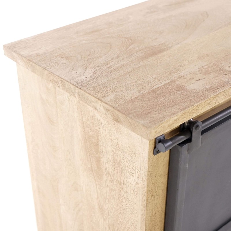 Buffet in industriële stijl van massief hout en metaal 100 cm – Detroit