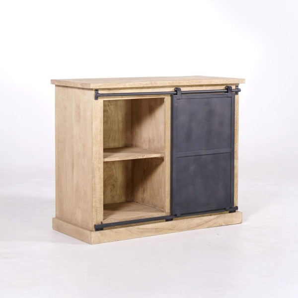 Buffet in industriële stijl van massief hout en metaal 100 cm – Detroit