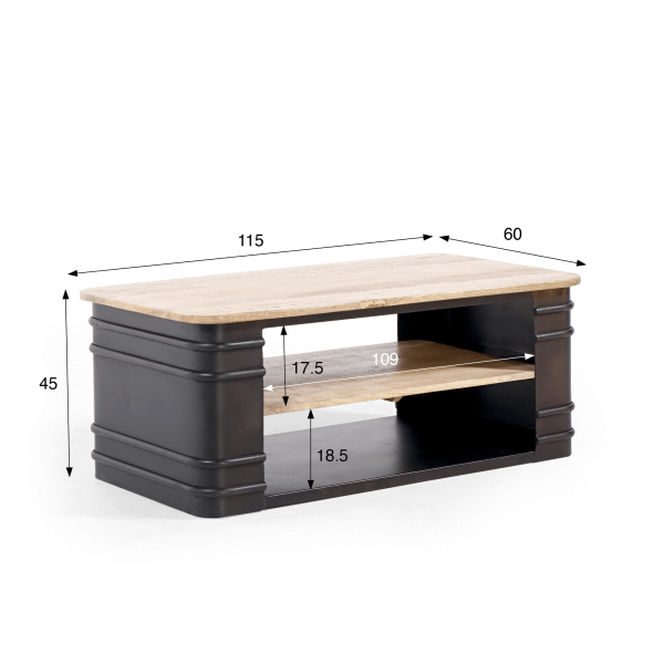 Industriële salontafel in olievatstijl – Artisto