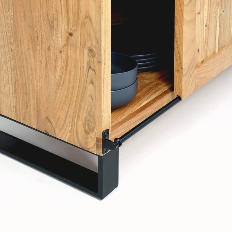 Houten en metalen dressoir 110 cm - Osaka