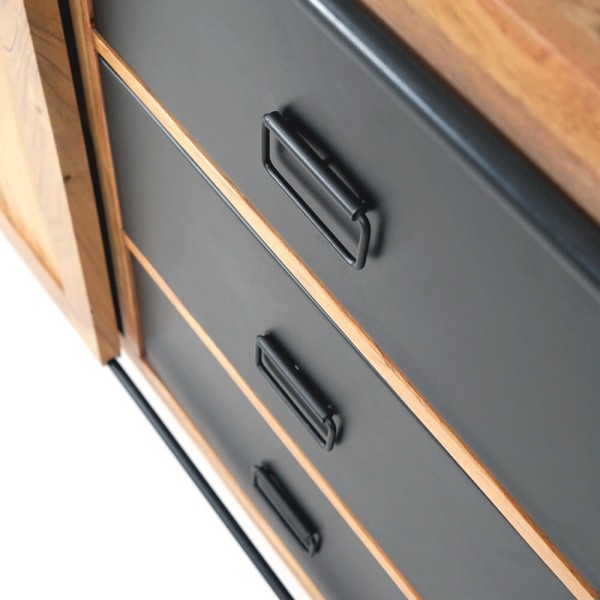 Houten en metalen dressoir 110 cm - Osaka