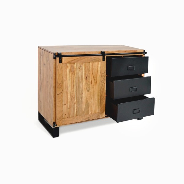 Houten en metalen dressoir 110 cm - Osaka