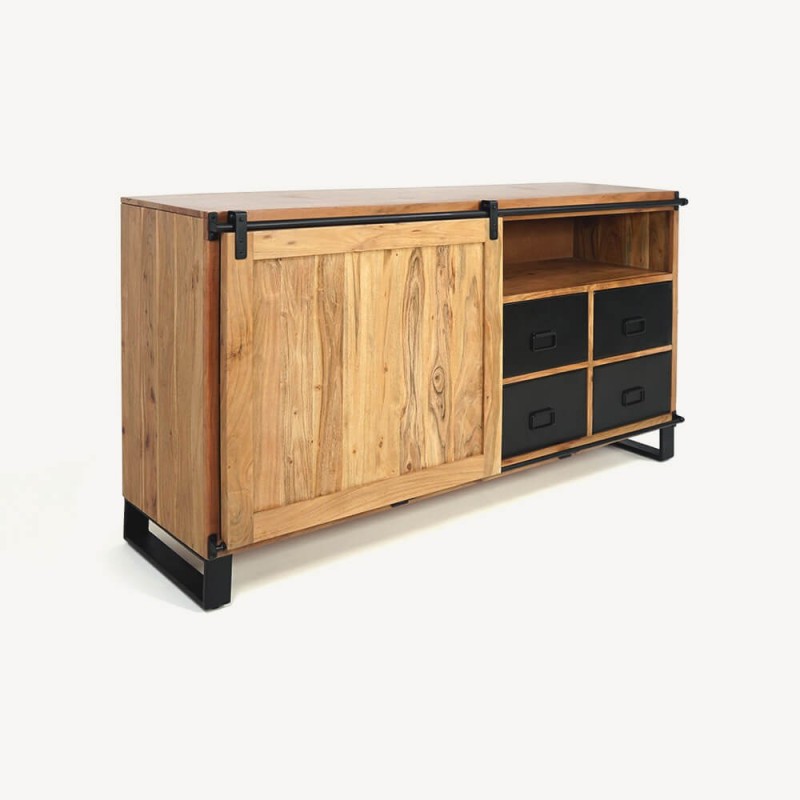 Houten en metalen dressoir 160 cm - Osaka