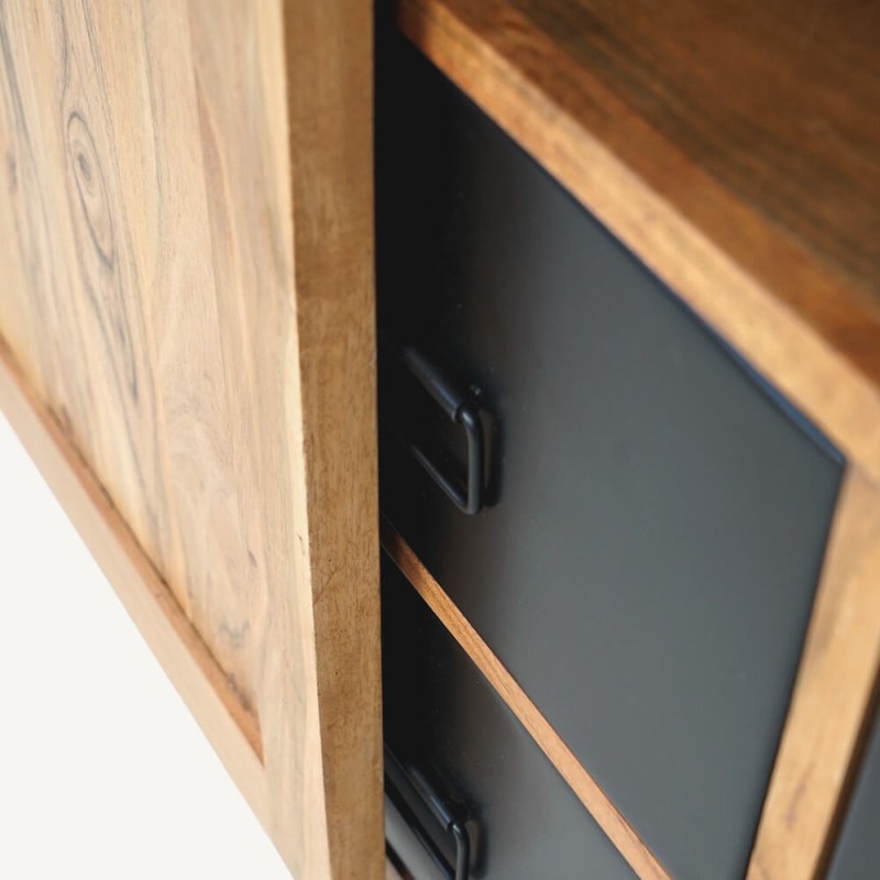 Houten en metalen dressoir 160 cm - Osaka