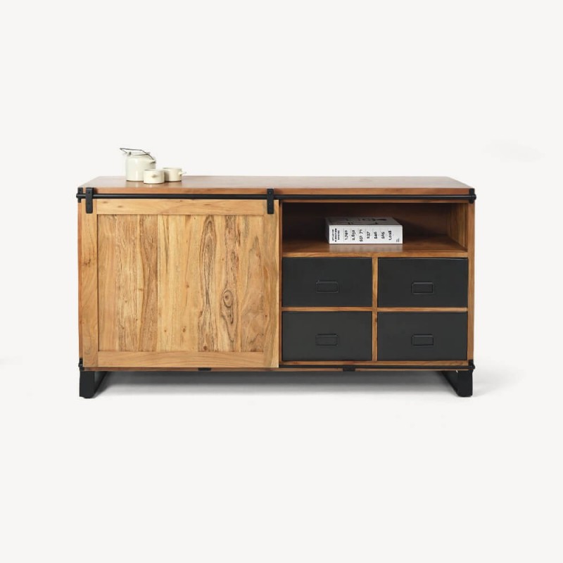 Houten en metalen dressoir 160 cm - Osaka