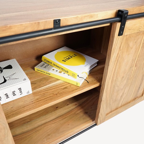 Groot buffet van hout & metaal 200 cm - Osaka