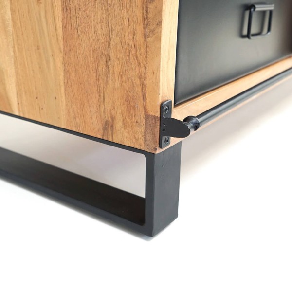 Groot buffet van hout & metaal 200 cm - Osaka