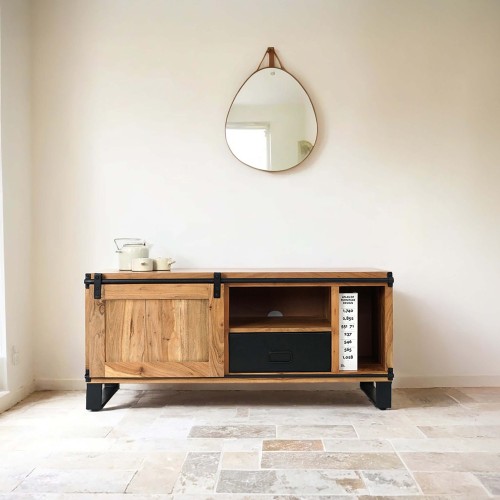 TV-meubel hout en metaal 120 cm - Osaka