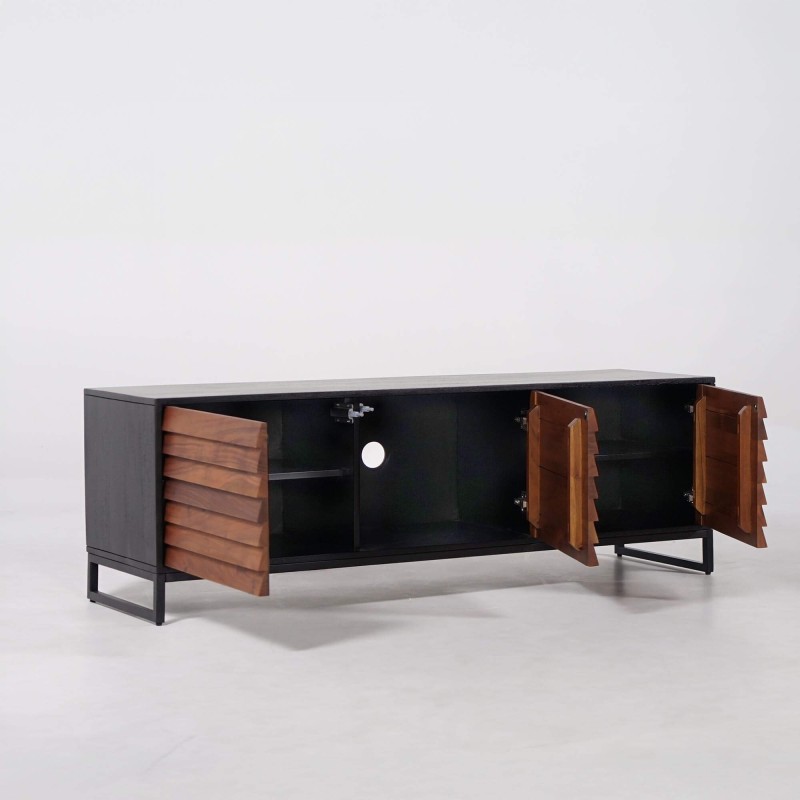 TV-meubel 150 cm van natuurlijk hout - Tamara