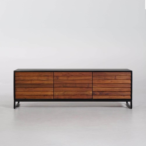 TV-meubel 150 cm van natuurlijk hout - Tamara