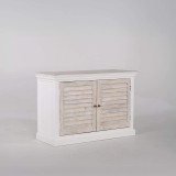 Klein dressoir in wit en natuurlijk hout – Sea side