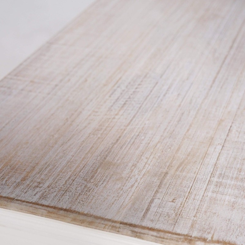Klein dressoir in wit en natuurlijk hout – Sea side