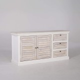 Wit dressoir in natuurlijk hout – Sea side