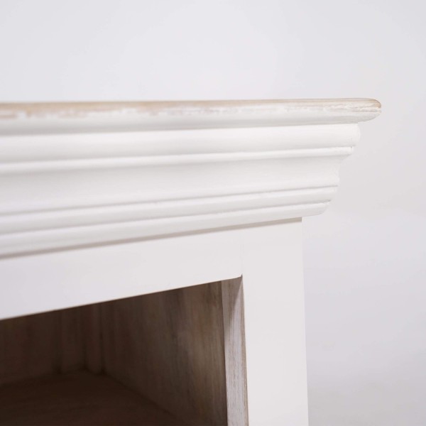 Witte tv-meubel van 140 cm in natuurlijk hout – Sea side